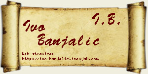 Ivo Banjalić vizit kartica